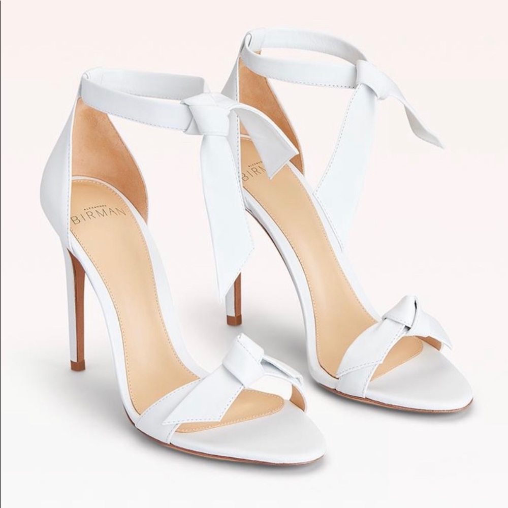 Worn ONCE. Alexandre Birman Clarita Bow Sandal White 35